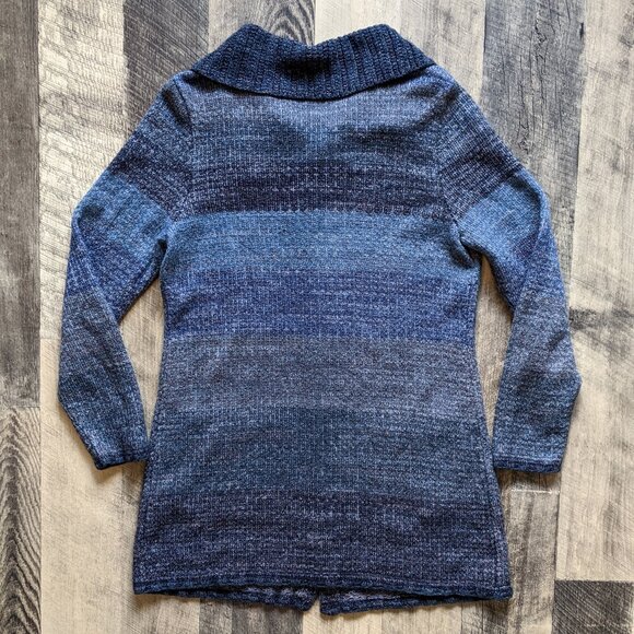 Peruvian Connection Cardigan Sweater Tunic Large Cotton Alpaca Wool - Picture 3 of 7